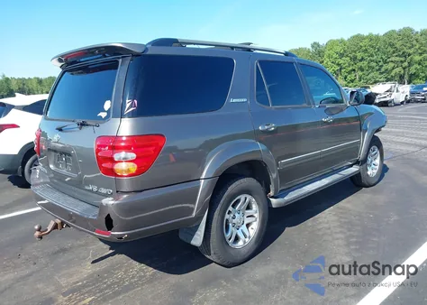 2004 Toyota Sequoia Limited V8 из США, поврежденный, VIN 5TDBT48A84S232501